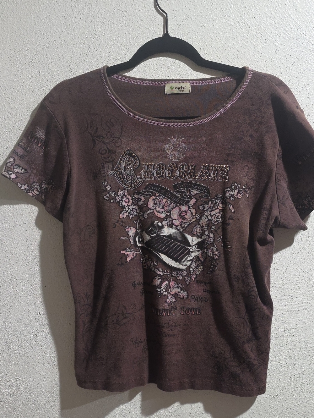 Cactus Y2K Chocolate  T-Shirt